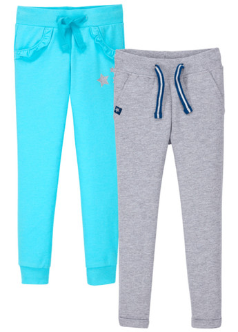 Серо-голубые спортивные демисезонные брюки Pocopiano