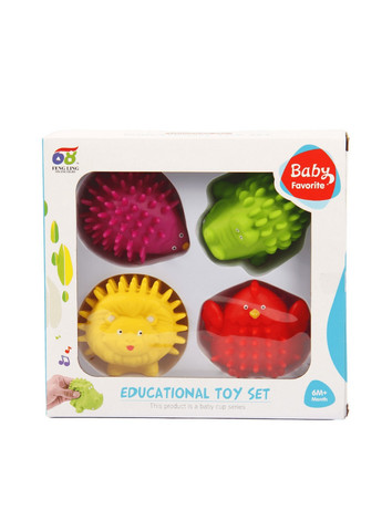 Набор игрушек для ванной Мячики-животные, 4 шт. 7,5х22,5х21 см Bambi (260499085)
