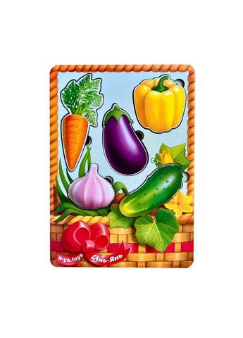 Настольная развивающая игра "Корзина с овощами-1" сортер-вкладыш 1,5х16х23 см Ubumblebees (260496983)