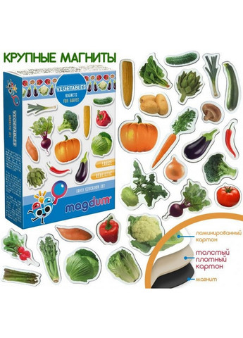 Набор магнитов "Овощи" 3,7х17х12 см MAGDUM (260497730)