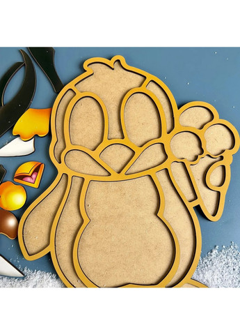 Деревянный пазл-вкладыш "Пингвин" пазл-контур 1х22х29 см Ubumblebees (260496989)