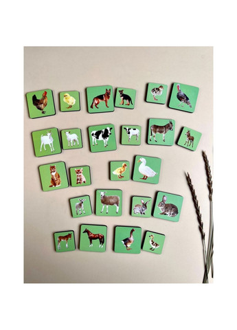 Деревянный пазл-сортер "Мама и малыш" домашние животные 1х16х23 см Ubumblebees (260497960)