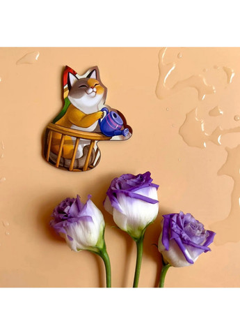 Дерев'яний пазл-вкладиш "Котики -1" з будиночком 1х24х33 см Ubumblebees (260497975)