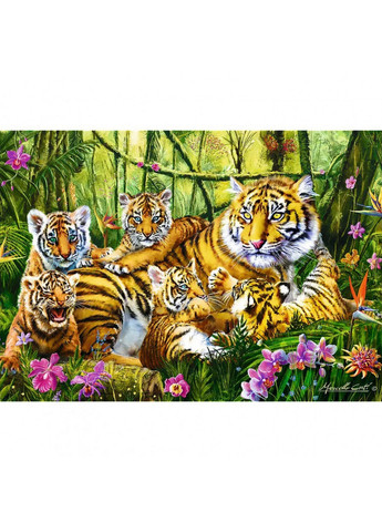 Пазлы "Семья тигров" (500 эл.) 27х4,5х40 см Trefl (260499458)