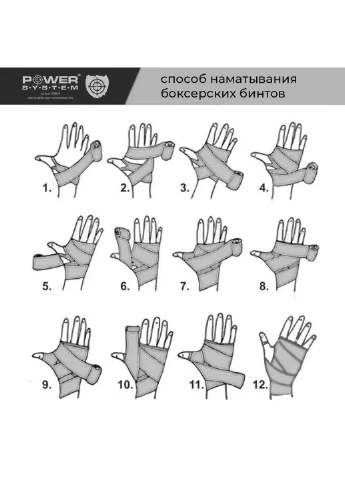 Бинты для бокса 4 м Power System (260496876)