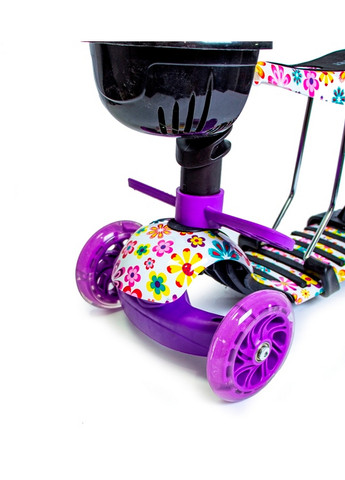 Самокат 5 в 1, с родительской ручкой От 2-8 лет Scale Sports (260499686)