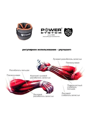 Утяжелители-манжеты для ног и рук 2х1 кг Power System (260499609)