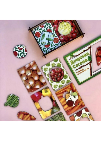 Деревянные досточки сегена "Овощи" с узорами 4х12х17,5 см Ubumblebees (260497972)