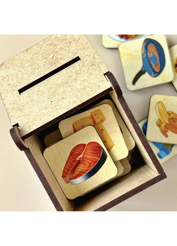 Деревянная настольная игра "Бытовая техника" сортер-комодик 7,5х24,5х12 см Ubumblebees (260498983)