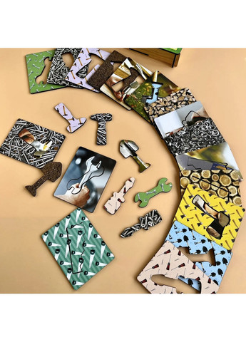 Деревянные досточки сегена "Инструменты" с узорами 4х12х17,5 см Ubumblebees (260498987)