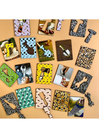 Деревянные досточки сегена "Инструменты" с узорами 4х12х17,5 см Ubumblebees (260498987)