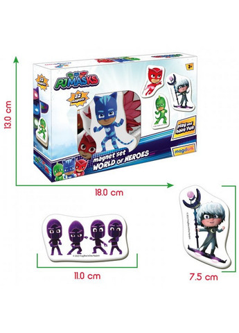 Набор магнитов "Герои в масках. Мир героев" 4х17х12 см MAGDUM (260513542)