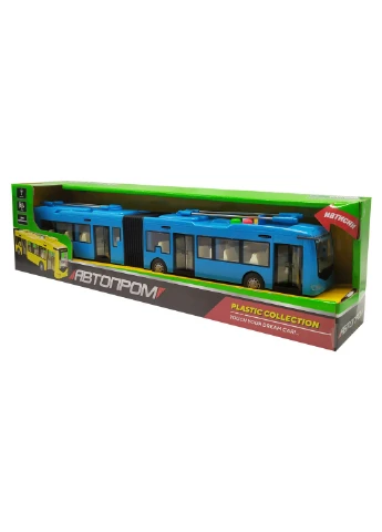 Троллейбус игрушечный свет, звук 8,2х45х6,5 см АВТОПРОМ (260513515)