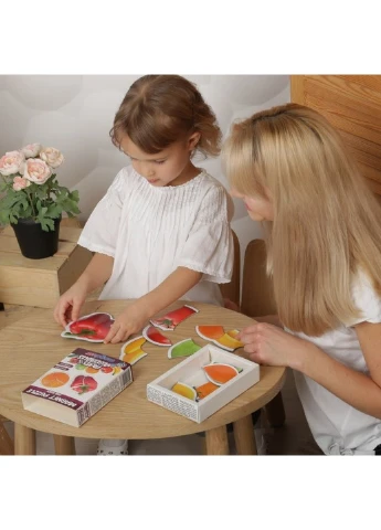 Набір магнітів Baby puzzle "Фрукти та овочі" 3,7х17х12 см MAGDUM (260513555)