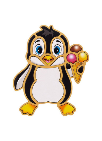Деревянный пазл-вкладыш "Пингвин" пазл-контур 1х22х29 см Ubumblebees (260513800)