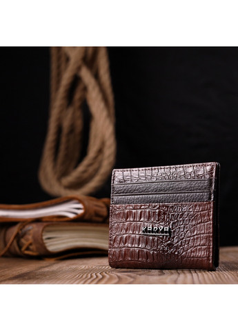 Мужская кожаная визитница 10х8,5х1 см Karya (260515706)