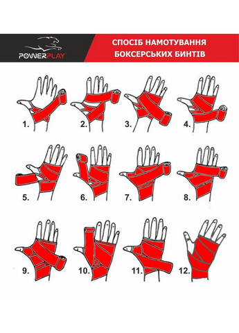 Боксерские бинты 4,5 м PowerPlay (260515138)