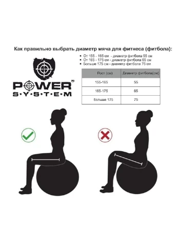 М'яч для фітнесу (фітбол) 75х75 см Power System (260515234)