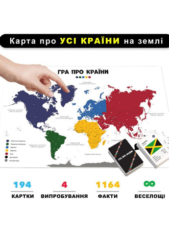 Игра настольная "О странах" 194 страны мира 15х10,5х5 см No Brand (260512120)