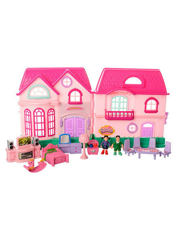 Детский игровой домик для кукол с куколками и мебелью 23,5х14х24 см Limo Toy (260532898)
