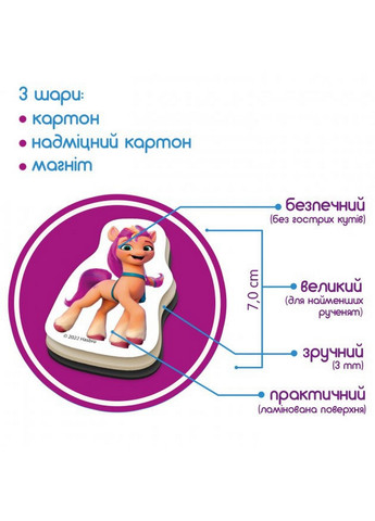 Набір магнітів "My Little Pony Дружба" 4х17х12 см MAGDUM (260530228)