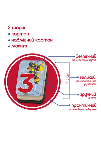 Набор магнитов "Трансформеры. Математика" 4х20х20 см MAGDUM (260531255)