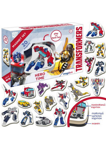 Набір магнітів "Трансформери. Час героїв" 4х17х12 см MAGDUM (260531265)