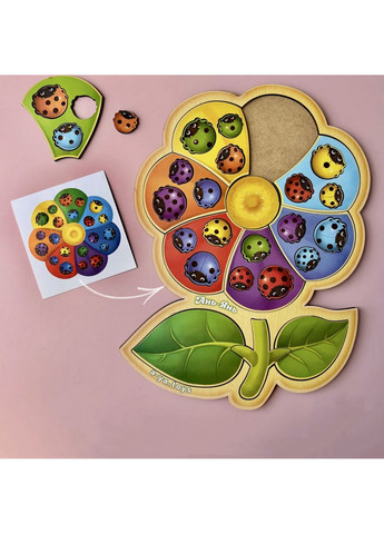 Настільна розвиваюча гра "Квітка-семиквітка-2" сортер з картками 1х22х33 см Ubumblebees (260530472)