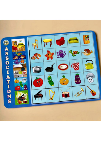 Дерев'яний пазл-вкладиш "Асоціації - 1", 25 плашок 1х31х24 см Ubumblebees (260530468)