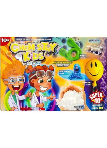 Набір для проведення дослідів "CHEMISTRY KIDS" УКР 22х8х34 см Danko Toys (260533068)