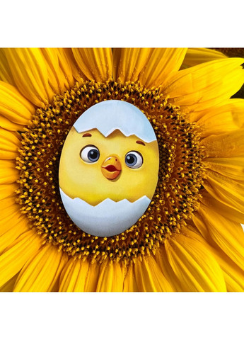 Деревянный пазл-вкладыш "Цыплята" геометрические фигуры 1х31х23 см Ubumblebees (260532534)