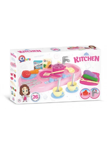 Детский игровой набор Кухня, 26 предметов 8х52,5х31,5 см ТехноК (260530053)