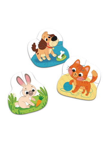 Детский Пазл 3 в 1 "Домашние животные", 9 эл 4х24х18 см Dodo (260530251)