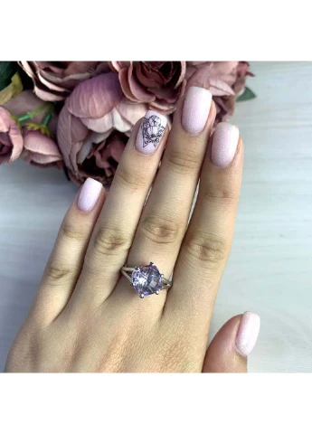 Серебряное кольцо с натуральным аметистом 2.3ct Silver Breeze (260516511)