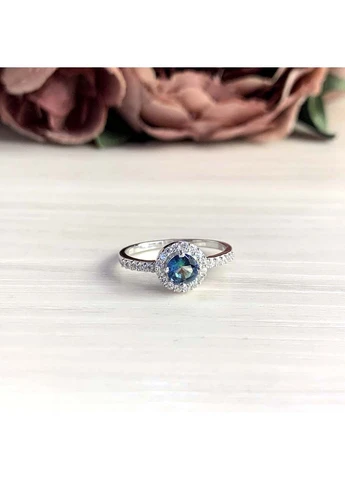 Срібна каблучка з натуральним містик топазом 0.775ct Silver Breeze (260516232)