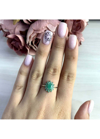 Серебряное кольцо с натуральным изумрудом 0.617ct Silver Breeze (260516516)