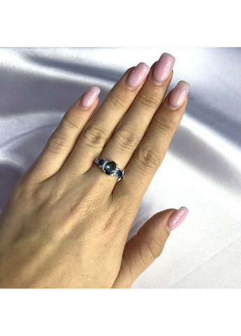 Серебряное кольцо с натуральным топазом Лондон Блю 0.8ct Silver Breeze (260516652)