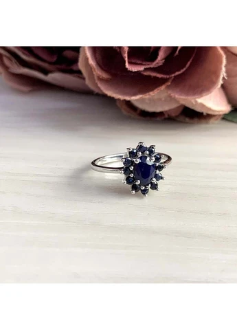 Срібна каблучка з натуральним сапфіром 1.599ct Silver Breeze (260516465)