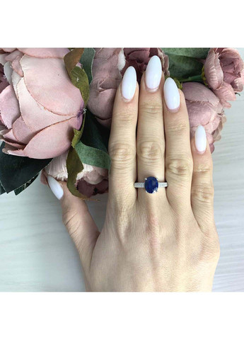 Срібна каблучка з натуральним сапфіром 3.552ct Silver Breeze (260516192)