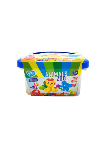 Набор для лепки с тестом "Zoo animals box" 10х18х13 см No Brand (260531804)