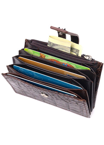 Чоловічий шкіряний картхолдер 10,4х6,2х1 см Karya (260531269)