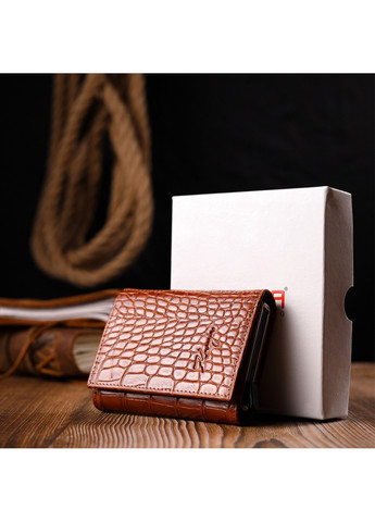 Мужская кожаная визитница 8х10х2,5 см Karya (260532307)