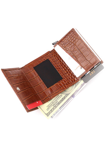 Мужская кожаная визитница 8х10х2,5 см Karya (260532307)