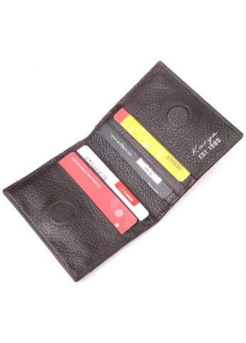 Чоловіча шкіряна візитниця 10х8, 5х1 см Karya (260533169)