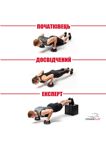 Упори для віджимань поворотні 19х19 см PowerPlay (260531065)