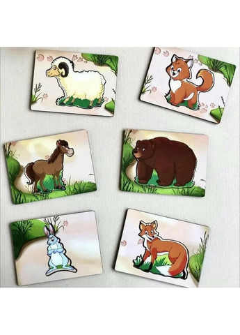 Дерев'яні досточки сегену "Сліди звірів" з візерунками 4х12х17,5 см Ubumblebees (260532531)