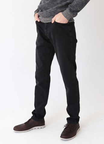 Черные демисезонные слим джинсы мужские черные слим со стрейчем Slim ARCHILES