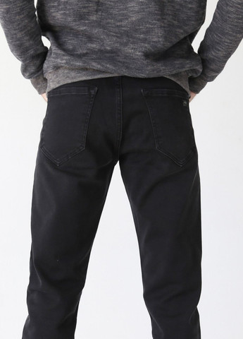 Черные демисезонные слим джинсы мужские черные слим со стрейчем Slim ARCHILES