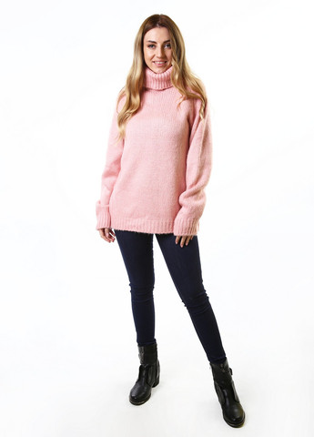 Розовый демисезонный свитер No Brand