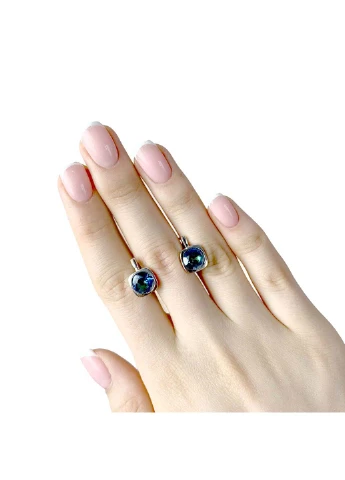 Срібні сережки з топазом 2.588ct Silver Breeze (260538106)